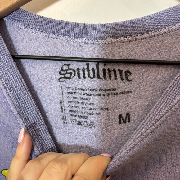 Sublime Long Beach 2021 Tour Crewneck Pullover Purple Medium Sweatshirt - Picture 10 of 12